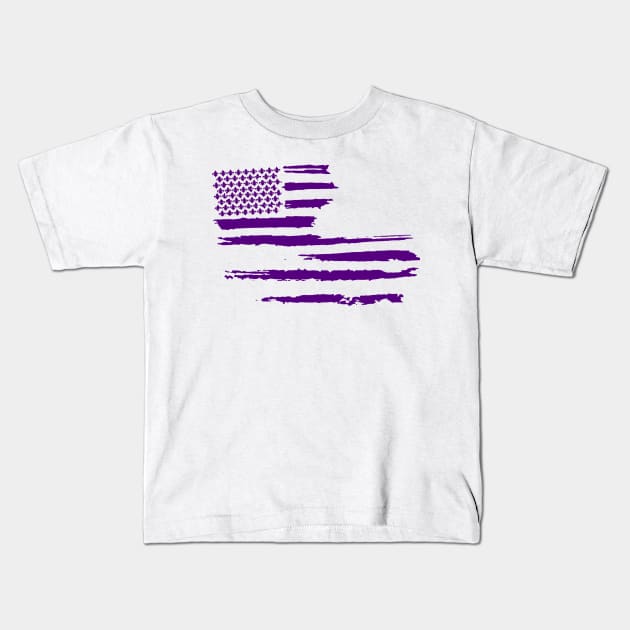 Louisiana Purple Kids T-Shirt by Gsweathers